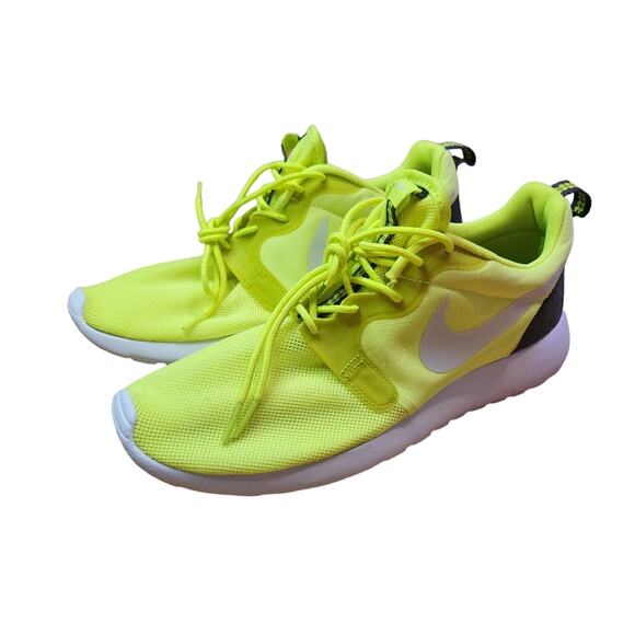 Nike Rosherun Hyp Mens 636220-700 Size 9 Lime Green - Picture 1 of 14